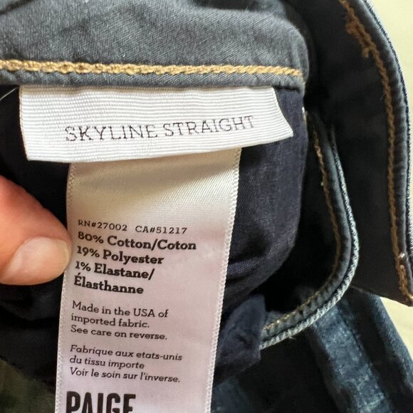 Paige Skyline Jeans Straight Leg Jeans Size 27 - Picture 4 of 12